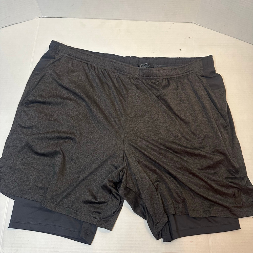 Mens Gray Spyder Active Shorts Size XXL